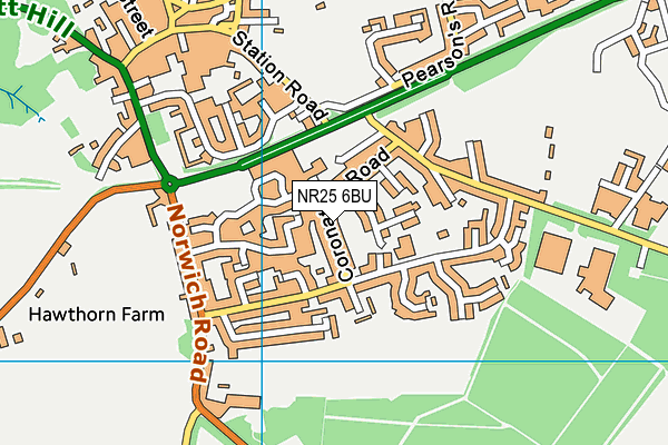 NR25 6BU map - OS VectorMap District (Ordnance Survey)