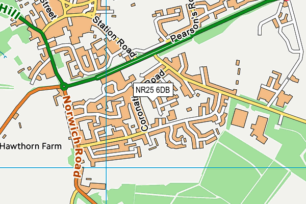 NR25 6DB map - OS VectorMap District (Ordnance Survey)