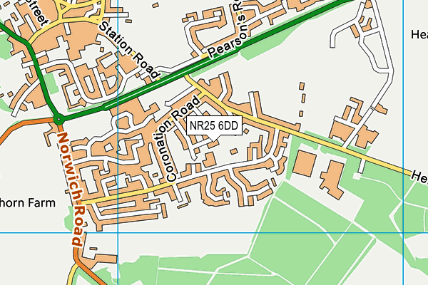 NR25 6DD map - OS VectorMap District (Ordnance Survey)