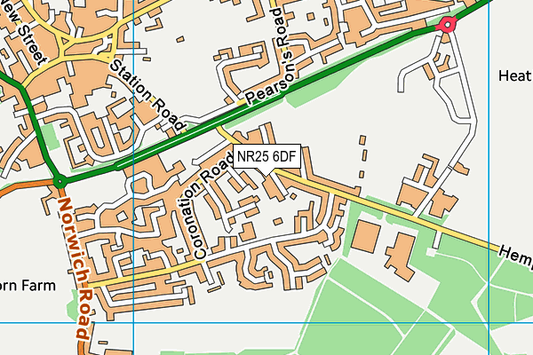 NR25 6DF map - OS VectorMap District (Ordnance Survey)
