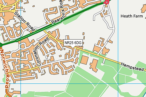 NR25 6DG map - OS VectorMap District (Ordnance Survey)