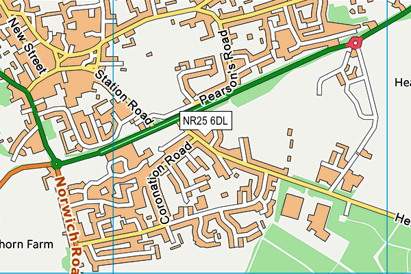 NR25 6DL map - OS VectorMap District (Ordnance Survey)