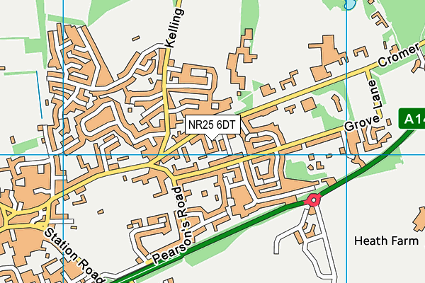 NR25 6DT map - OS VectorMap District (Ordnance Survey)