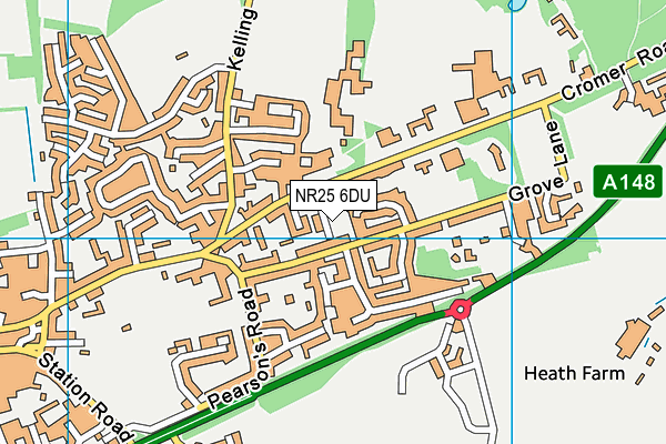 NR25 6DU map - OS VectorMap District (Ordnance Survey)