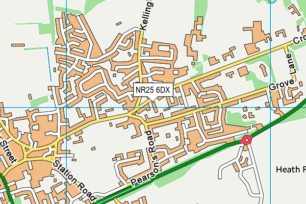 NR25 6DX map - OS VectorMap District (Ordnance Survey)