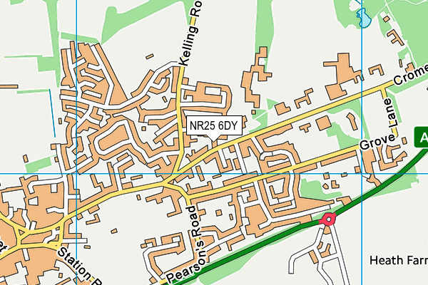 NR25 6DY map - OS VectorMap District (Ordnance Survey)