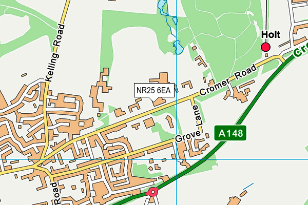 Gresham's School map (NR25 6EA) - OS VectorMap District (Ordnance Survey)