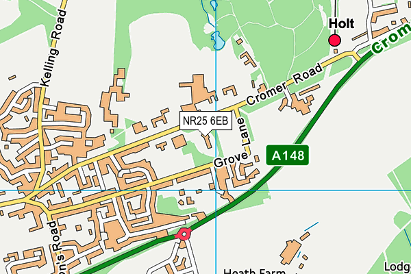 NR25 6EB map - OS VectorMap District (Ordnance Survey)