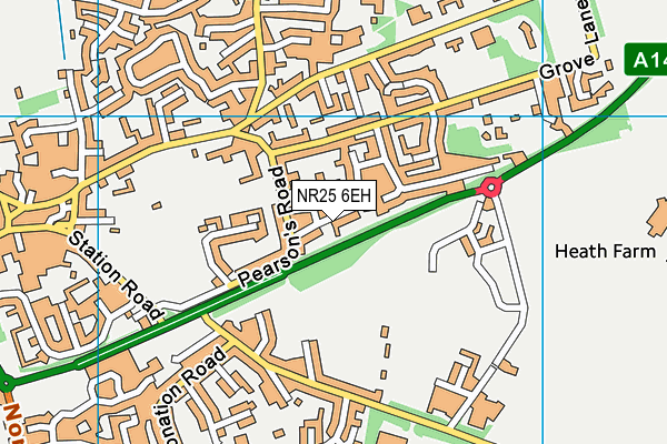 NR25 6EH map - OS VectorMap District (Ordnance Survey)