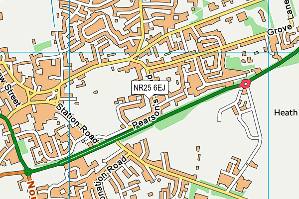 NR25 6EJ map - OS VectorMap District (Ordnance Survey)