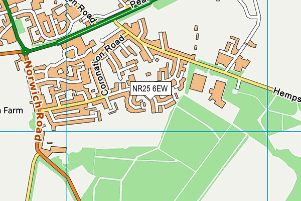 NR25 6EW map - OS VectorMap District (Ordnance Survey)