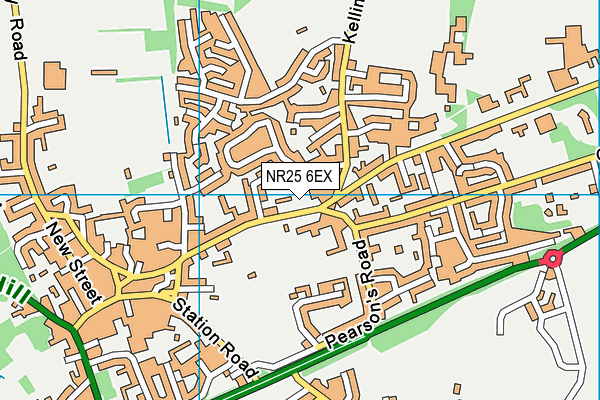 NR25 6EX map - OS VectorMap District (Ordnance Survey)