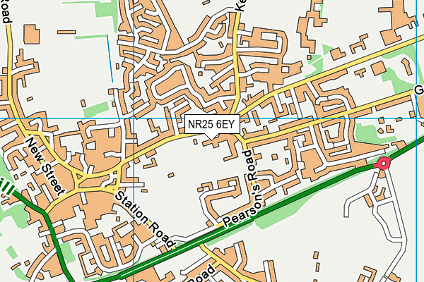 NR25 6EY map - OS VectorMap District (Ordnance Survey)