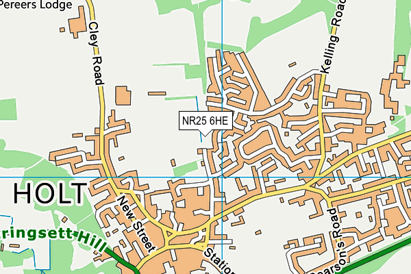 NR25 6HE map - OS VectorMap District (Ordnance Survey)