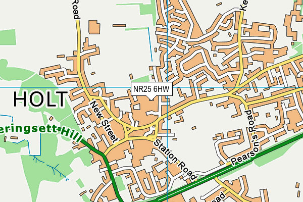 NR25 6HW map - OS VectorMap District (Ordnance Survey)