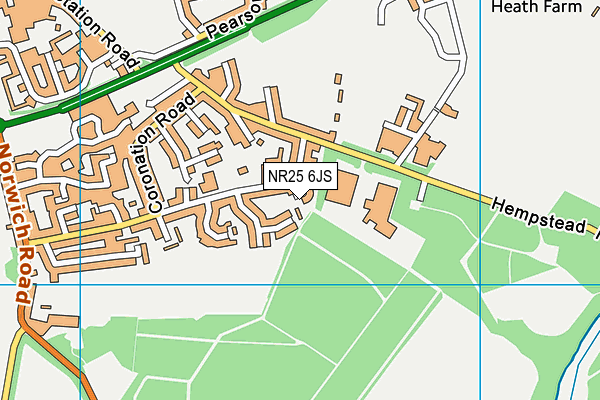 NR25 6JS map - OS VectorMap District (Ordnance Survey)
