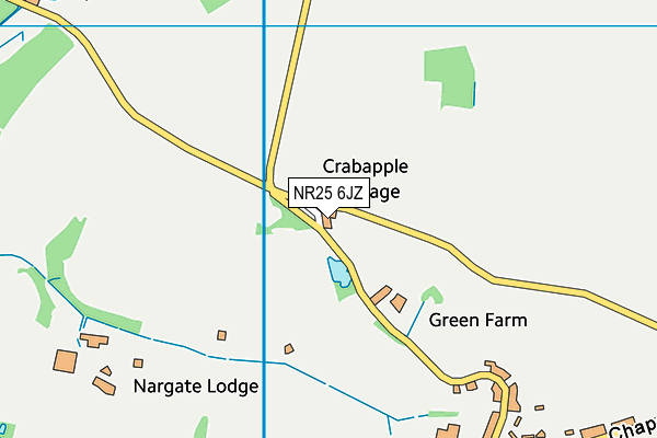 NR25 6JZ map - OS VectorMap District (Ordnance Survey)