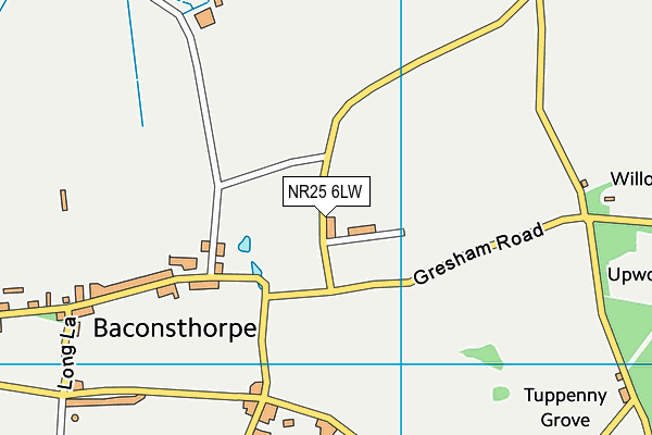 NR25 6LW map - OS VectorMap District (Ordnance Survey)