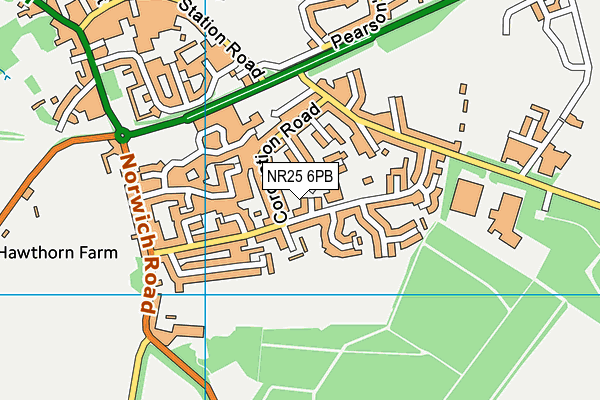 NR25 6PB map - OS VectorMap District (Ordnance Survey)