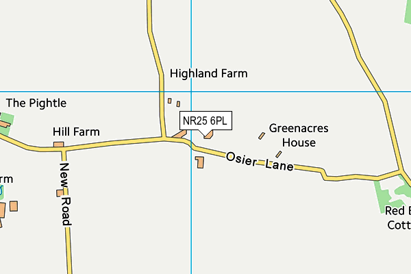 NR25 6PL map - OS VectorMap District (Ordnance Survey)