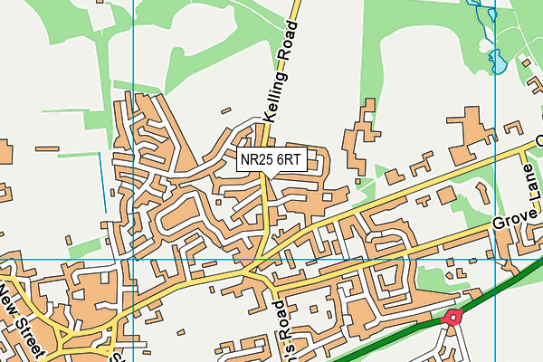 NR25 6RT map - OS VectorMap District (Ordnance Survey)