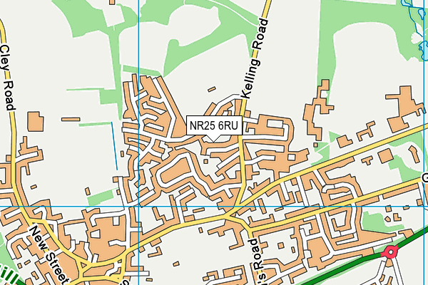 NR25 6RU map - OS VectorMap District (Ordnance Survey)