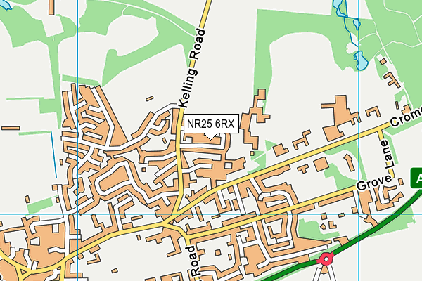 NR25 6RX map - OS VectorMap District (Ordnance Survey)