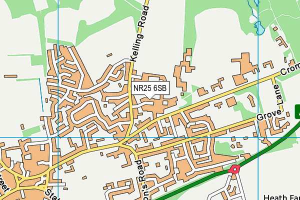 NR25 6SB map - OS VectorMap District (Ordnance Survey)