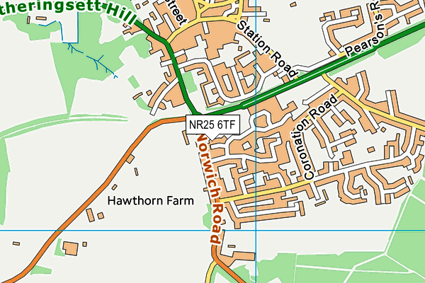 NR25 6TF map - OS VectorMap District (Ordnance Survey)