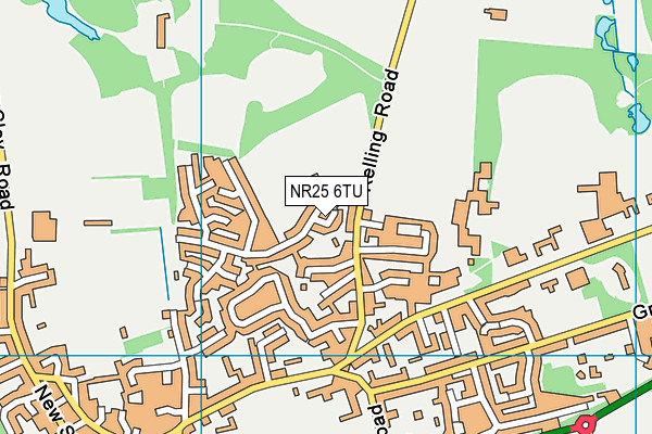 NR25 6TU map - OS VectorMap District (Ordnance Survey)