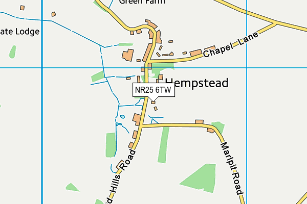 NR25 6TW map - OS VectorMap District (Ordnance Survey)