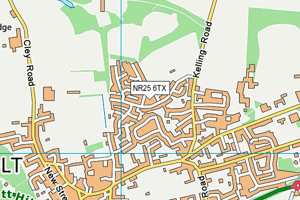 NR25 6TX map - OS VectorMap District (Ordnance Survey)