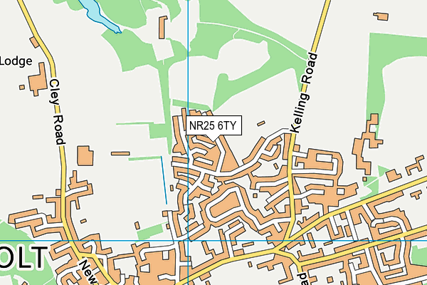 NR25 6TY map - OS VectorMap District (Ordnance Survey)