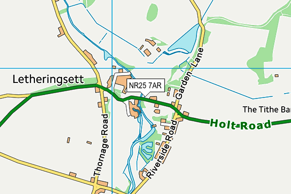 NR25 7AR map - OS VectorMap District (Ordnance Survey)
