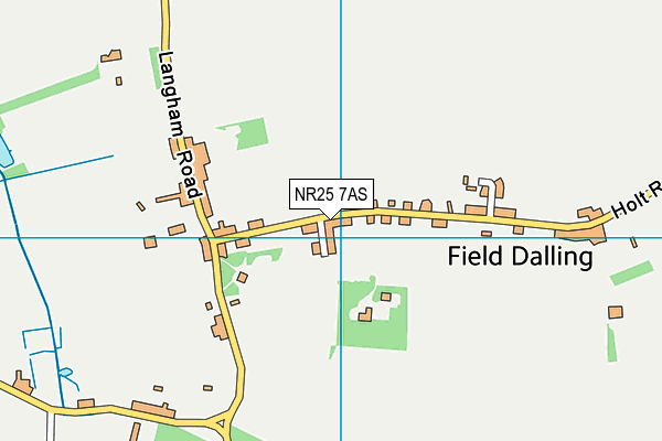 NR25 7AS map - OS VectorMap District (Ordnance Survey)