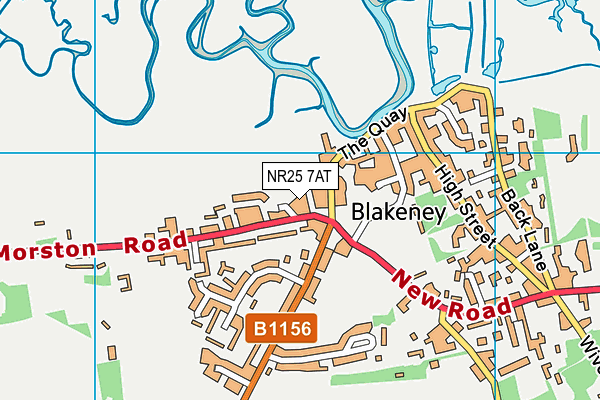 NR25 7AT map - OS VectorMap District (Ordnance Survey)