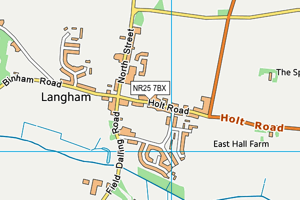 NR25 7BX map - OS VectorMap District (Ordnance Survey)