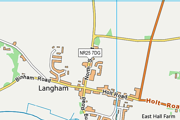 Langham Village School map (NR25 7DG) - OS VectorMap District (Ordnance Survey)