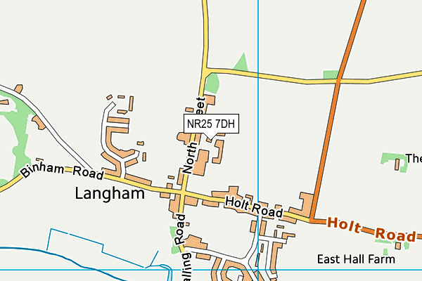 NR25 7DH map - OS VectorMap District (Ordnance Survey)