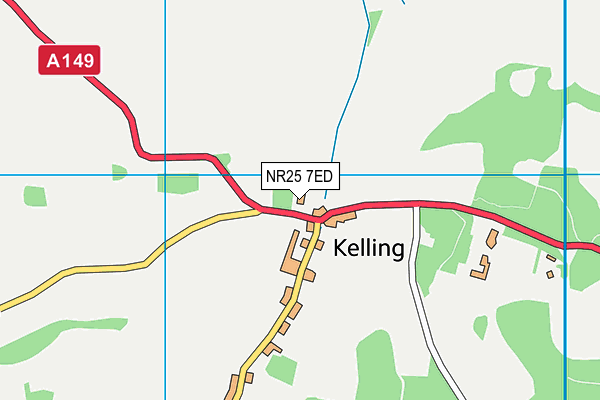 Kelling CE Primary School map (NR25 7ED) - OS VectorMap District (Ordnance Survey)