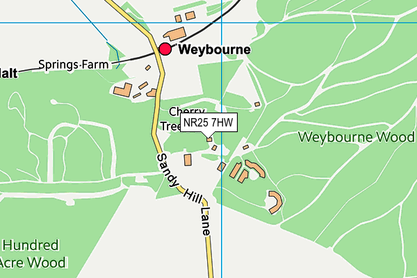 Fitness Express At Kelling Heath map (NR25 7HW) - OS VectorMap District (Ordnance Survey)