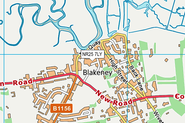 NR25 7LY map - OS VectorMap District (Ordnance Survey)