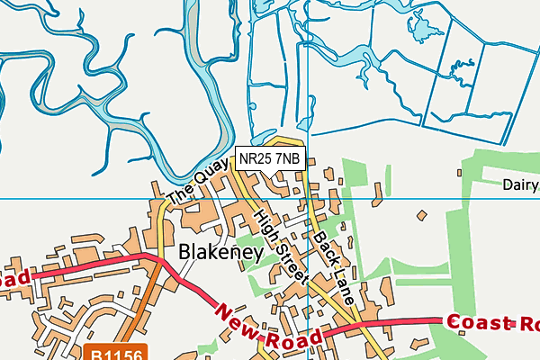 NR25 7NB map - OS VectorMap District (Ordnance Survey)