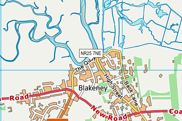 NR25 7NE map - OS VectorMap District (Ordnance Survey)