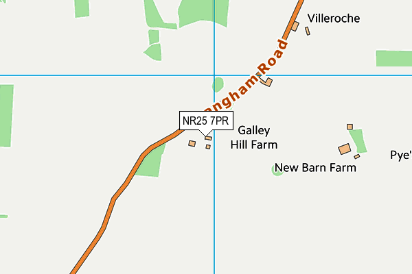 NR25 7PR map - OS VectorMap District (Ordnance Survey)
