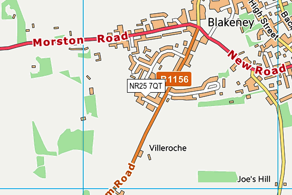 NR25 7QT map - OS VectorMap District (Ordnance Survey)