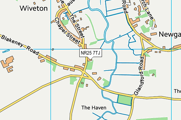 NR25 7TJ map - OS VectorMap District (Ordnance Survey)