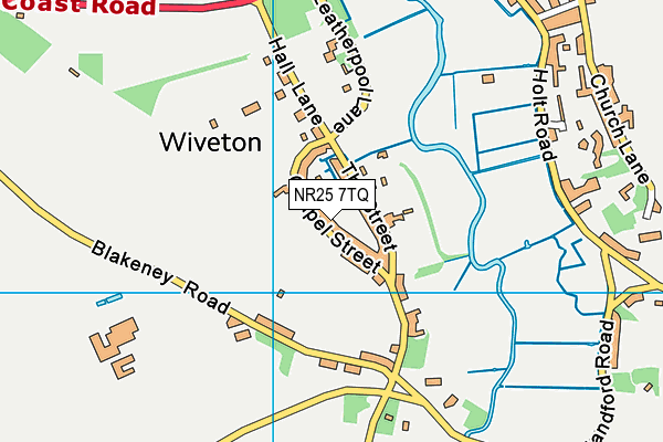 NR25 7TQ map - OS VectorMap District (Ordnance Survey)