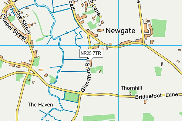 NR25 7TR map - OS VectorMap District (Ordnance Survey)