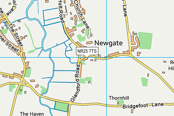 NR25 7TS map - OS VectorMap District (Ordnance Survey)